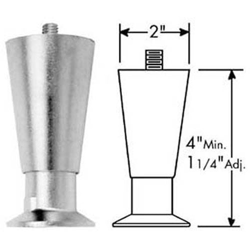 Picture of Leg, Flanged, 4"H, NP, 3/8-16