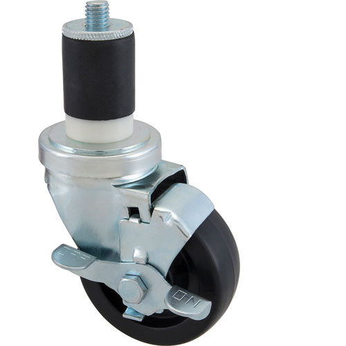 Picture of Caster with 3-1/2" OD Stem, with Brake and Black Color