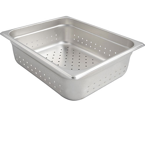 Picture of Pan, Steam, Half Size, 4 Inches Deep, Perforated, Stainless Steel