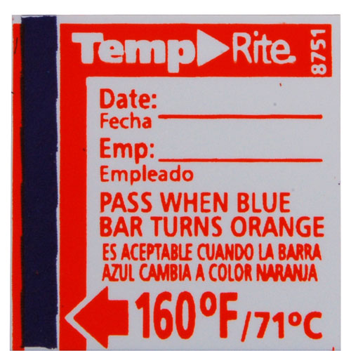 Picture of Label, Temperature , 160F for Taylor Thermometer Part# 8751