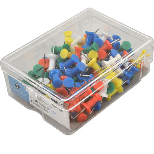 Picture of Pins,Push , Asstd Colors, 100-Pk