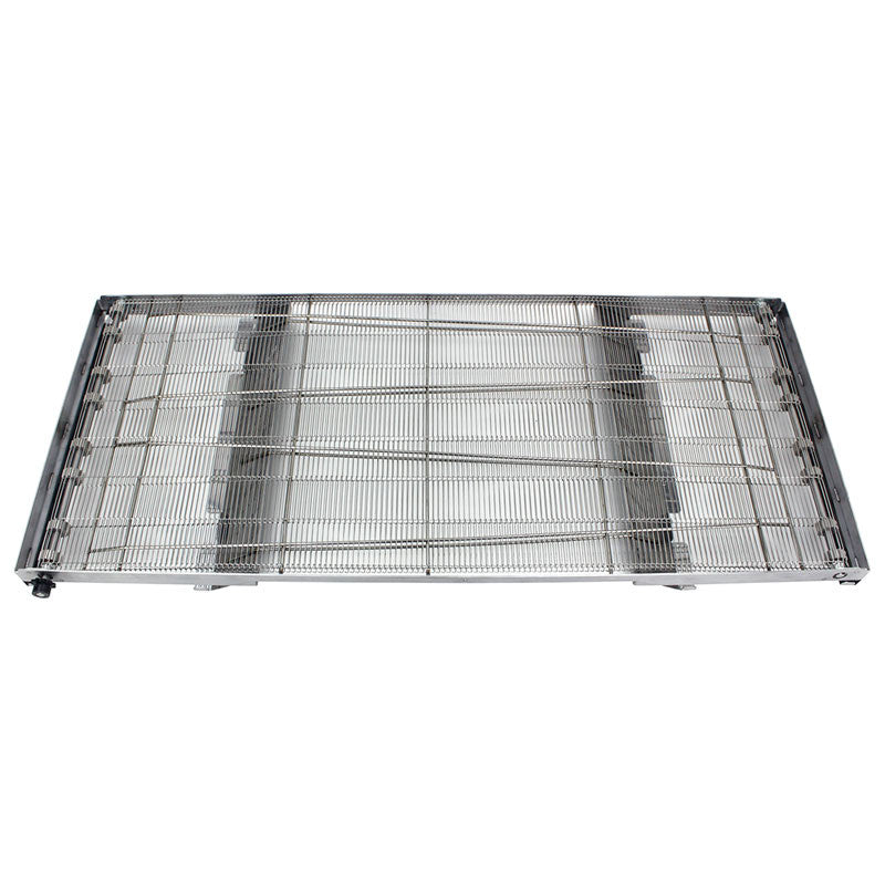 Metal mesh tray on a white background
