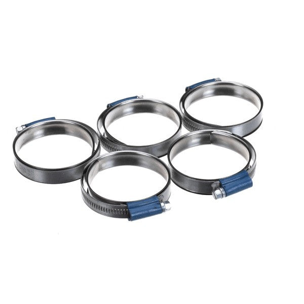 Circular metal clams for hose.