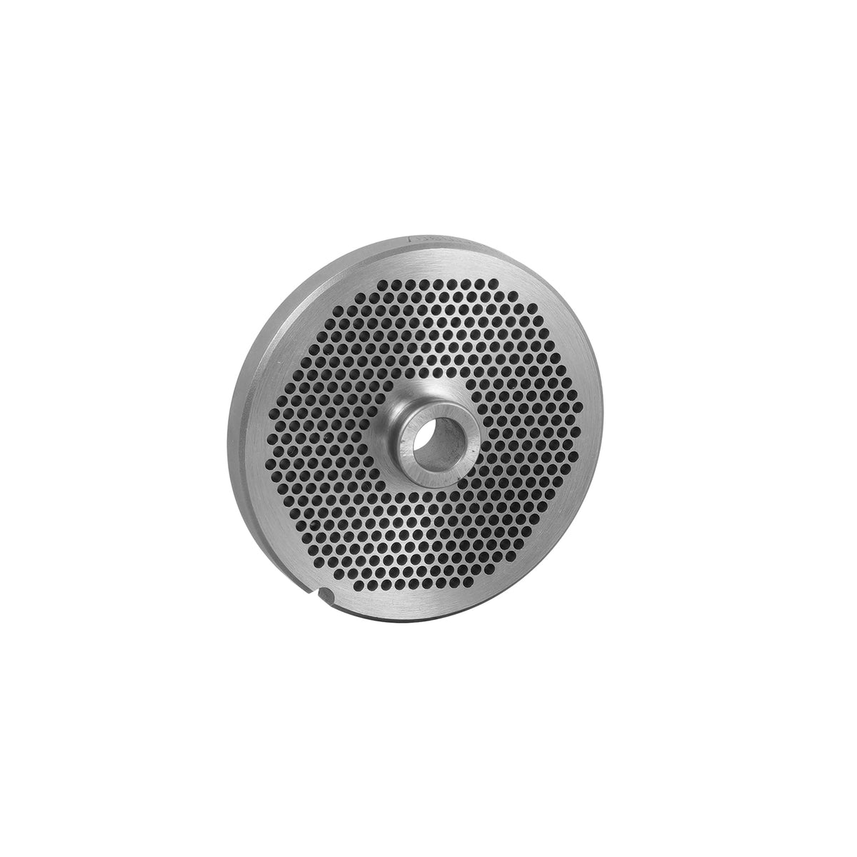 Carbon tool steel #22 hub-style meat grinder plate with 3/32 inch holes for Hobart #22 grinders, part 22 3/32 HUB