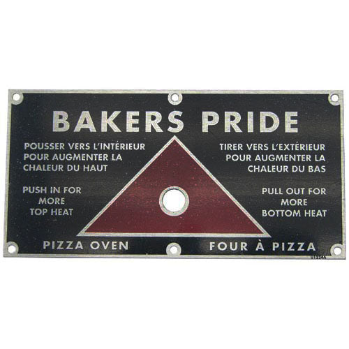 Picture of Plate for Bakers Pride Part# U1224A