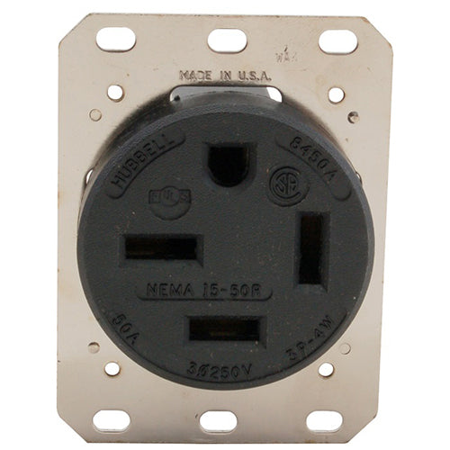 Picture of Receptacle (250V,50A) for Hubbell Part# 8450A