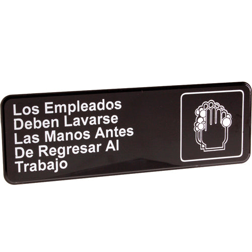 Picture of Sign,Wash Hands , In Spanish for Traex Part# 4531