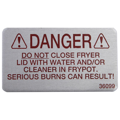 Picture of Label - Danger for Henny Penny Part# 36099