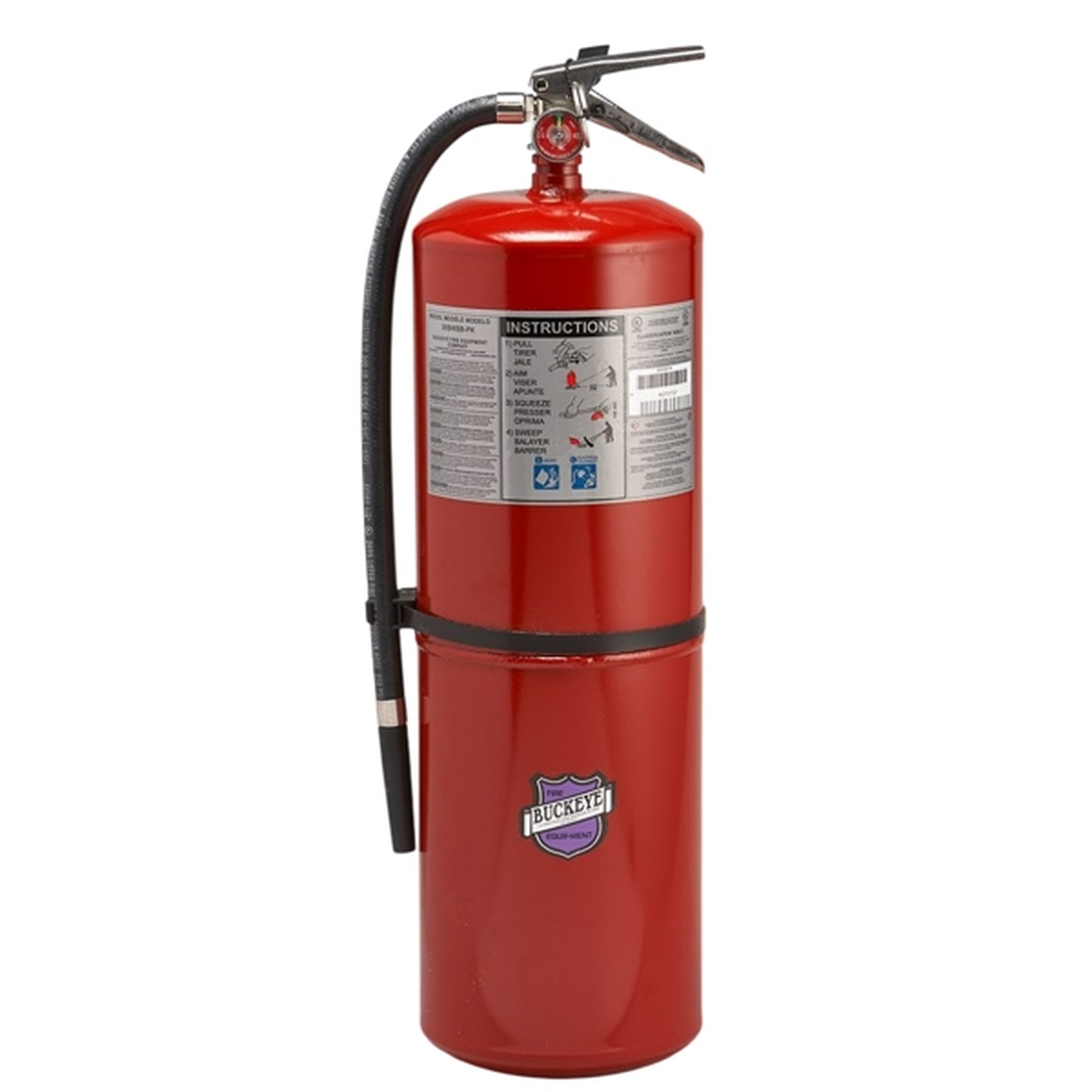 Buckeye 30 lb Purple K Fire Extinguisher - Hose, Wall Hook, UL 160-B:C