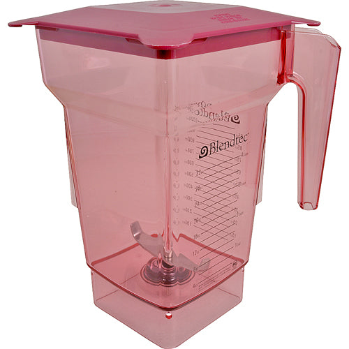 Picture of Jar 4-Sided,Red,W/Lid,75 Oz for Blendtec Part# 40-619-62