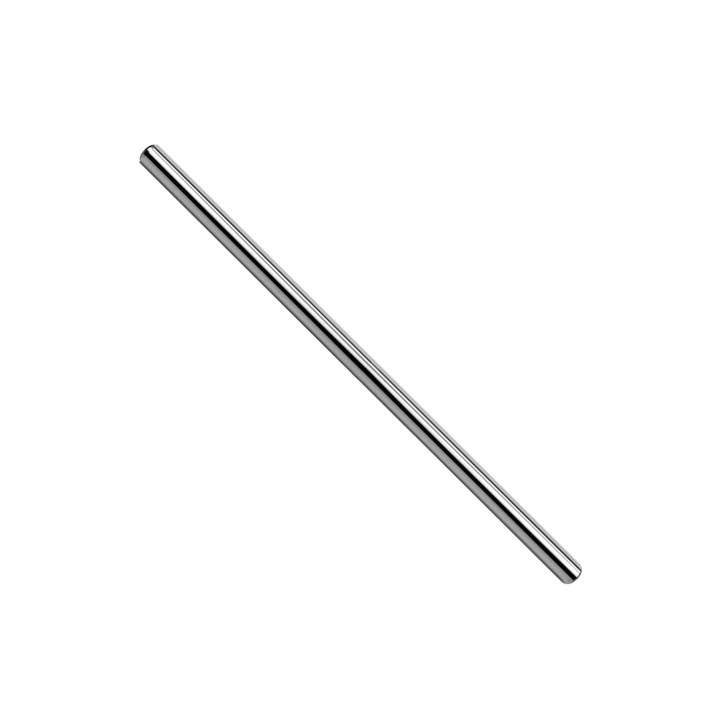 Metal rod on white background.