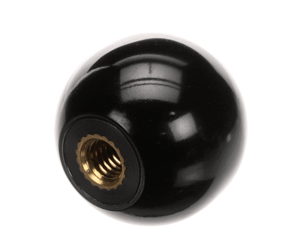 Doyon Knob, Ball, Black Phenolic on a white background