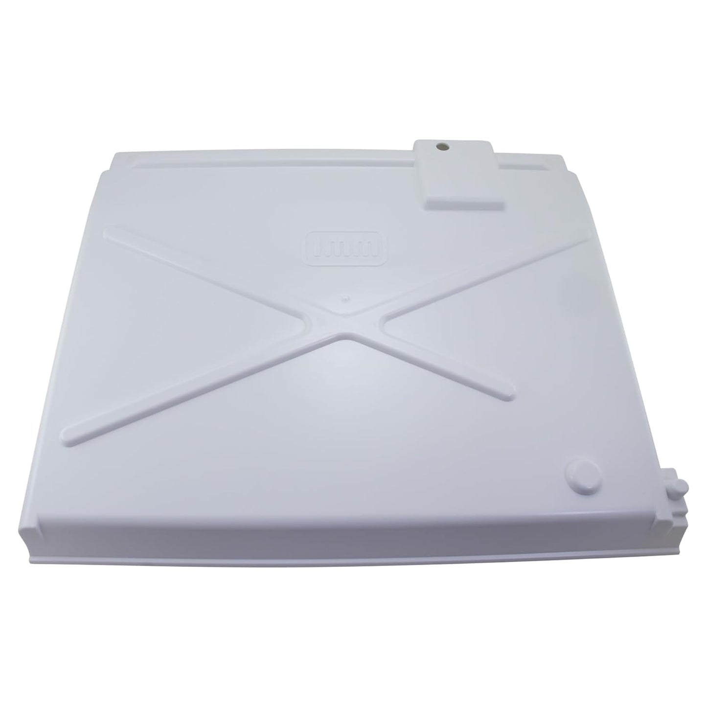 White plastic component on a white background