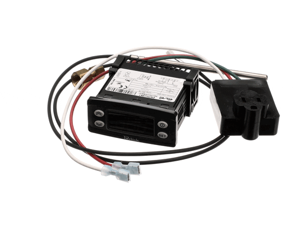 Digital controller replacement kit with controller, sensor, and harnesses on a white background