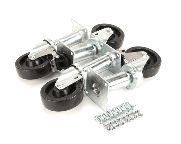 Pitco B3901504 Caster Set, 9", with Hardware, Jarvis OEM replacement part for Pitco equipment