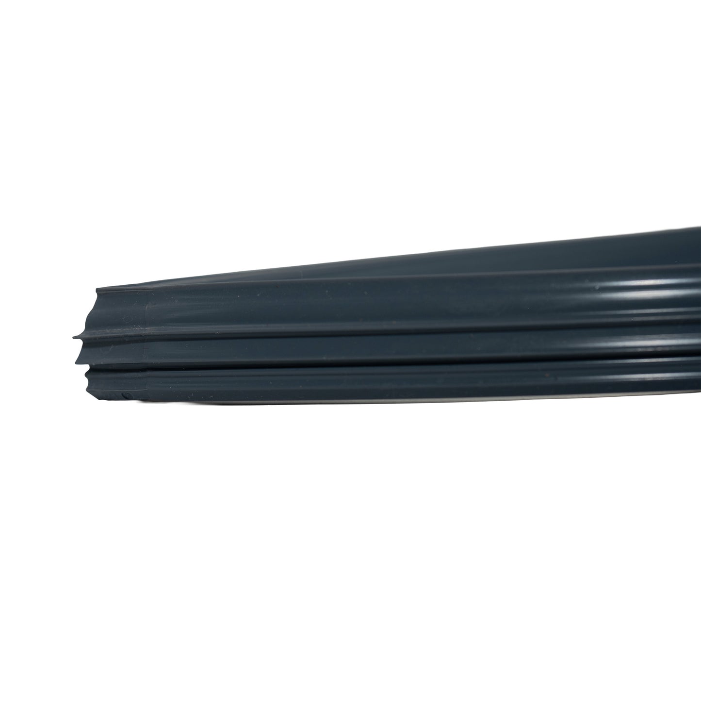 Black rubber strip on a white background