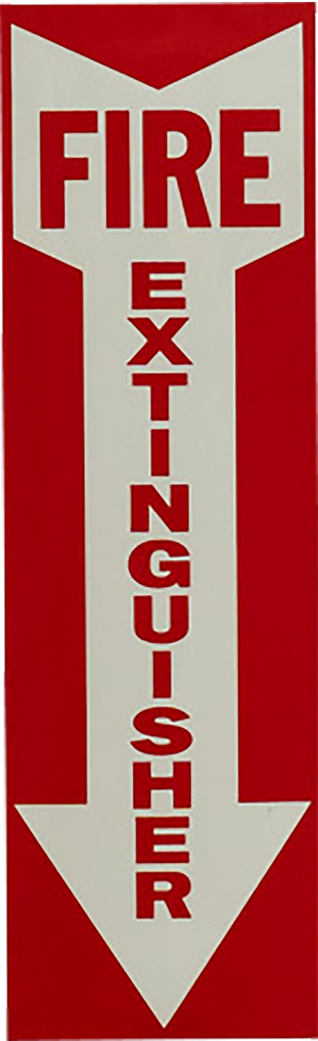 Fire Extinguisher Arrow Sign: 4"x12"