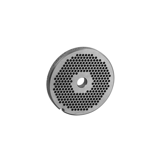 Carbon tool steel #12 hubless meat grinder plate with 3/32 inch holes for Hobart #12 grinders, part 12 3/32 HBLS