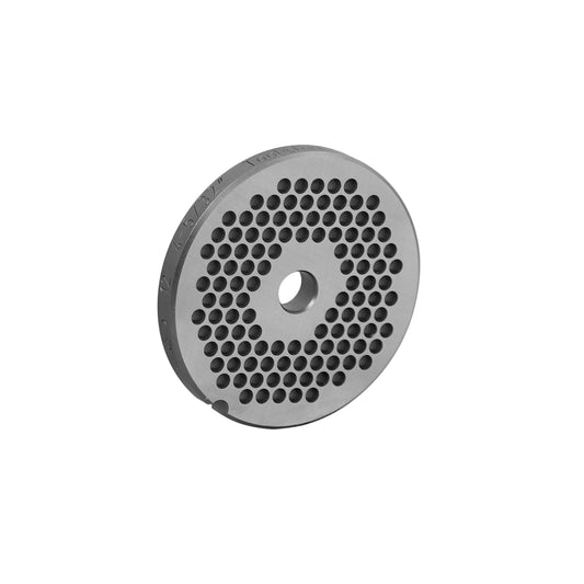 Carbon tool steel #12 hubless meat grinder plate with 5/32 inch holes for Hobart #12 grinders, part 12 5/32 HBLS