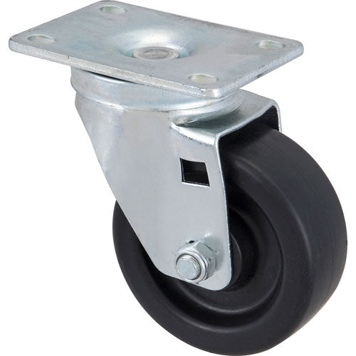 Picture of Plate Caster (3-1/2" OD, Swivel, Black)