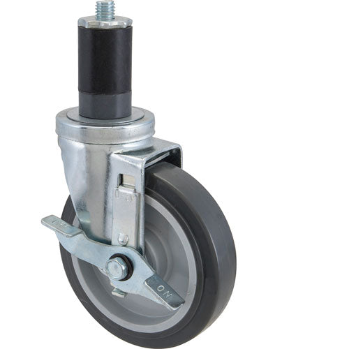 Picture of Caster Stem, 5 Inches with Brake in Grey Color