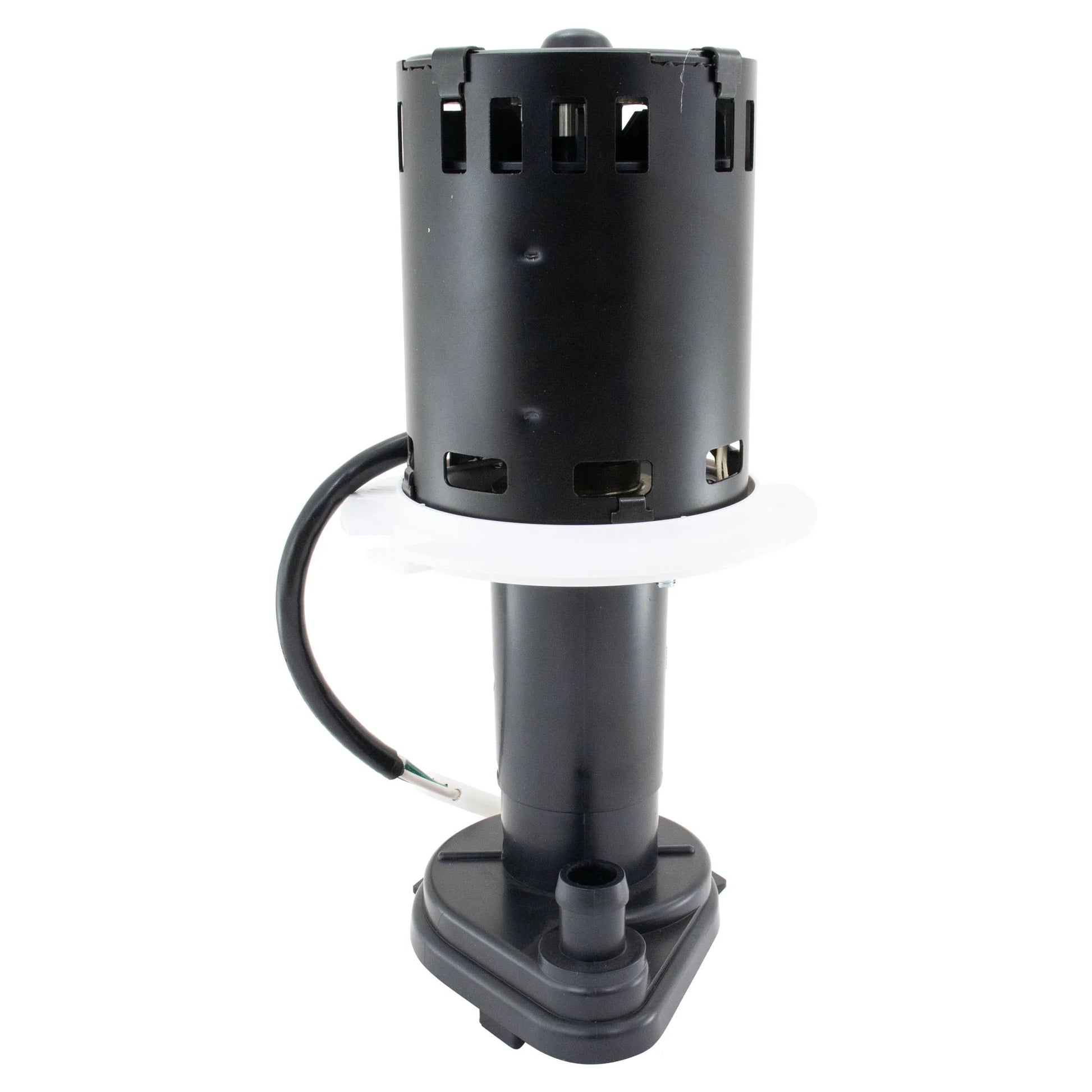 Black mechanical pump on a white background