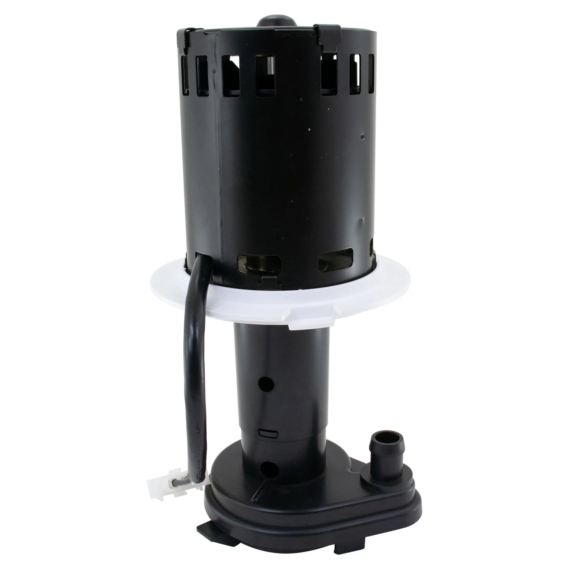 Black mechanical pump on a white background