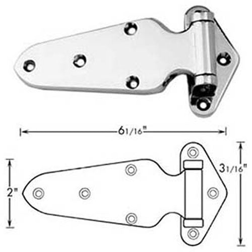 Picture of Hinge (1-1/8" Ofst, 6"L)  For Premco Part# PR6H1-1/8