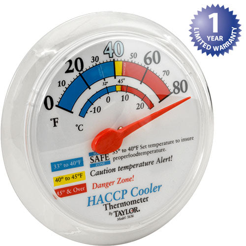 Picture of Thermometer (6"Od,Wall, 0/80F) for Taylor Thermometer Part# 5636