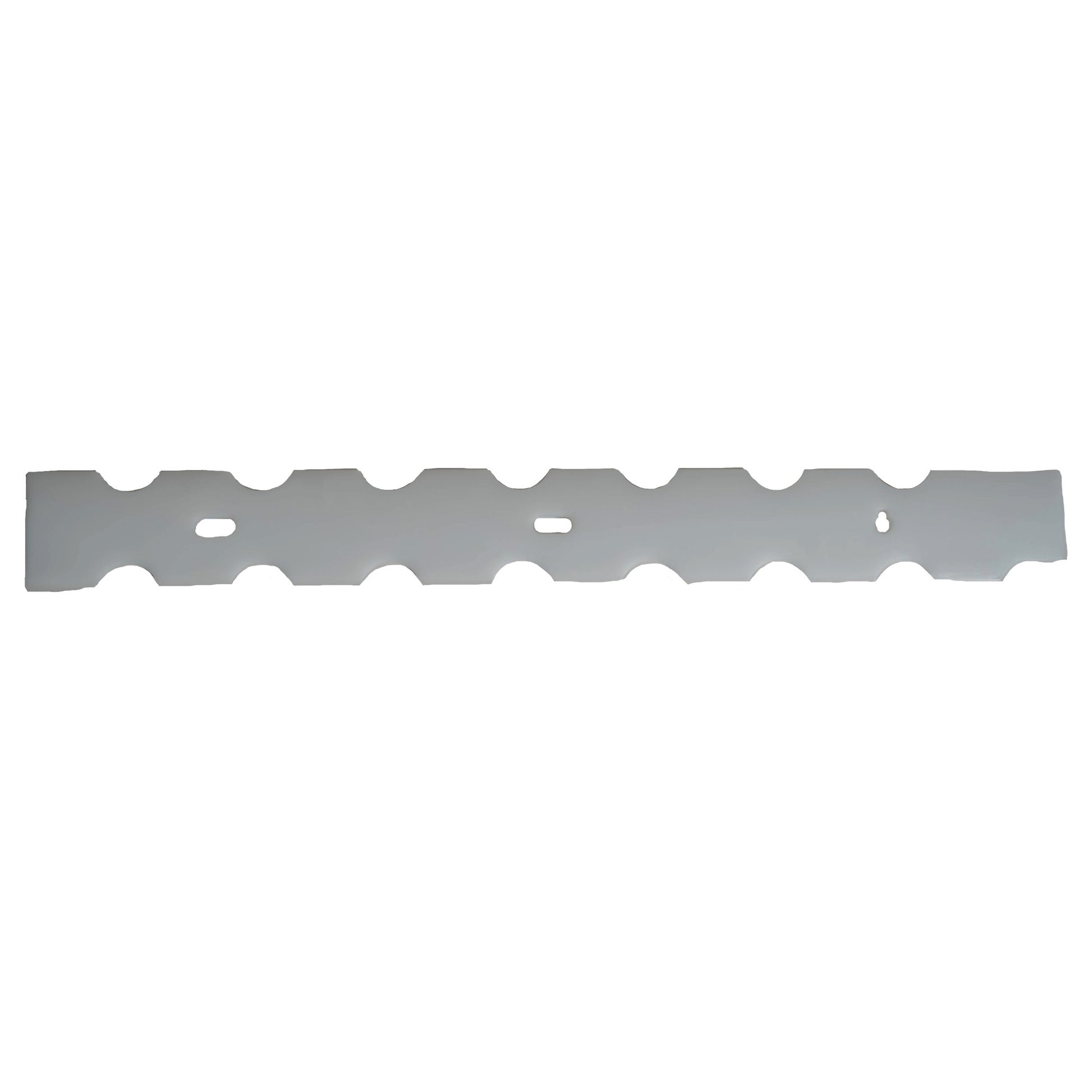 Plastic scraper blade on a white background