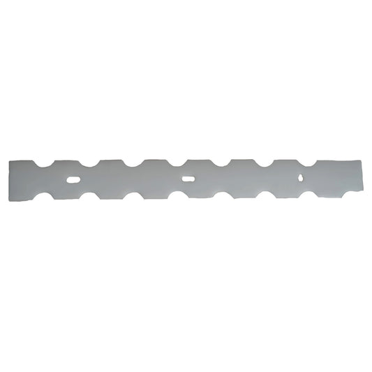 Plastic scraper blade on a white background