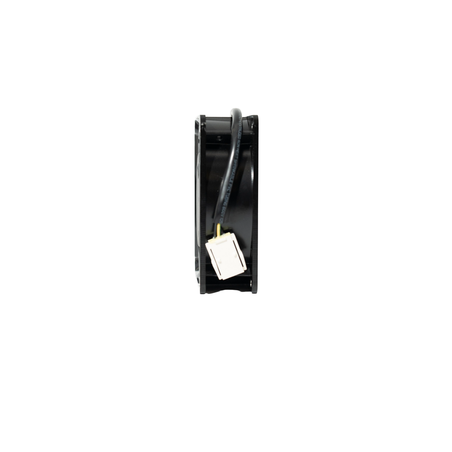 Side view of black electrical motor.