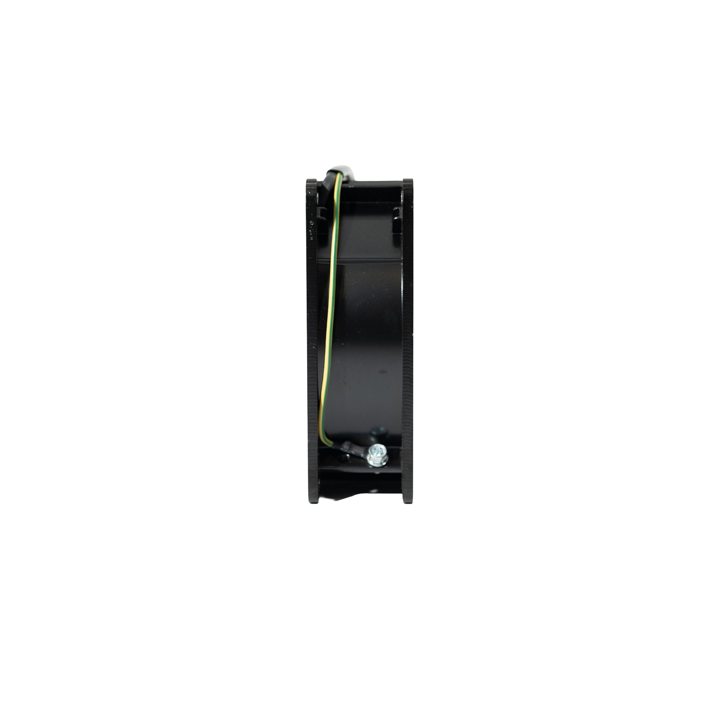Side view of black electrical motor.