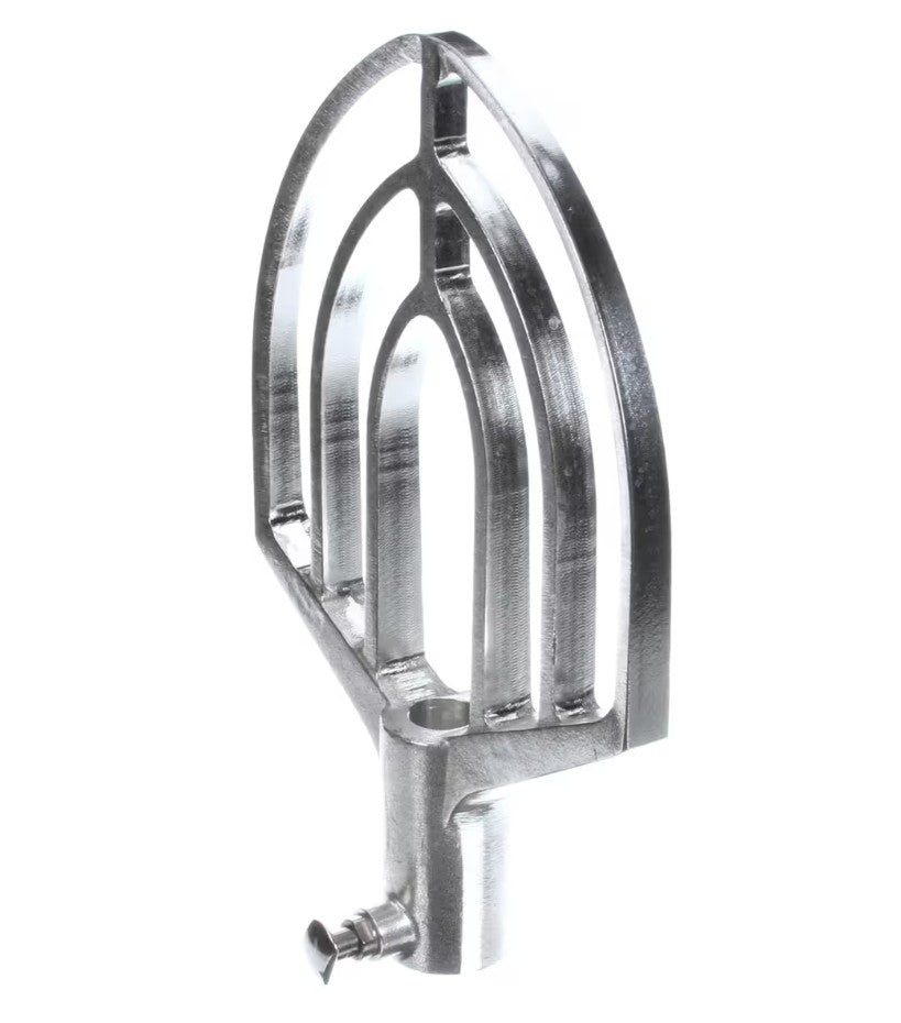 A polished stainless steel fire sprinkler riser with a curved, multi-level arch design and a threaded bottom fitting, shown on a solid white background.