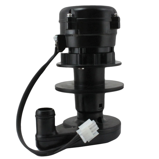 Black mechanical component with wiring on a white background
