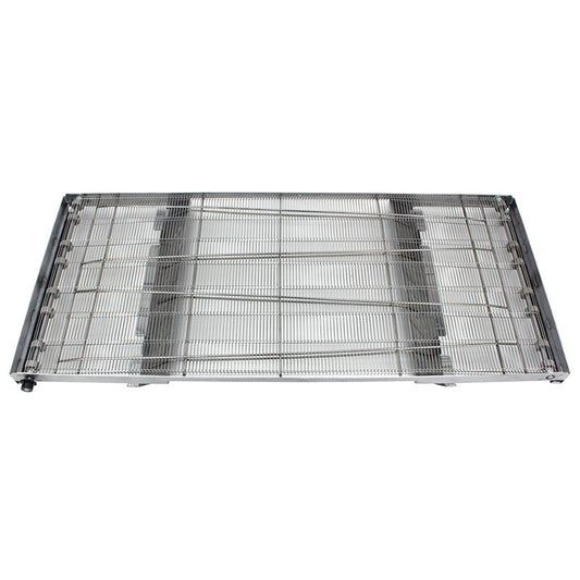 Metal mesh tray on a white background