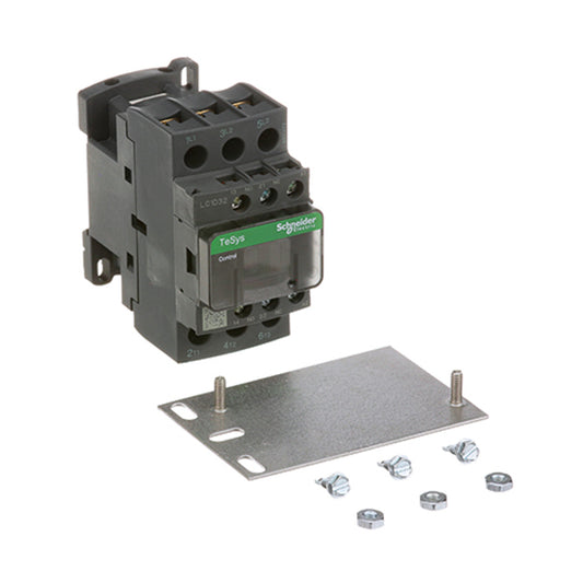 Electrical contactor on white background.