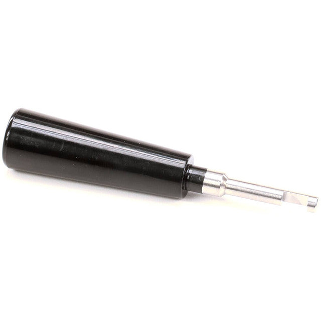 Black cylinder handle on white background