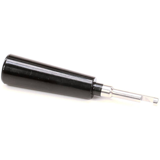 Black cylinder handle on white background