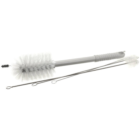 cleaning brushes on white background