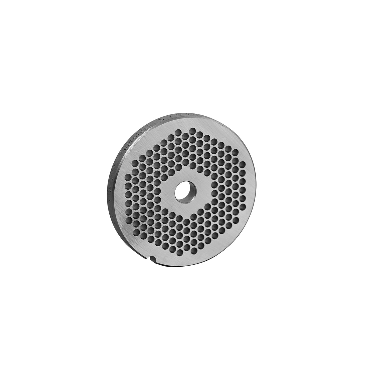 Carbon tool steel #22 hubless meat grinder plate with 5/32 inch holes for Hobart #22 grinders, part 22 5/32 HBLS