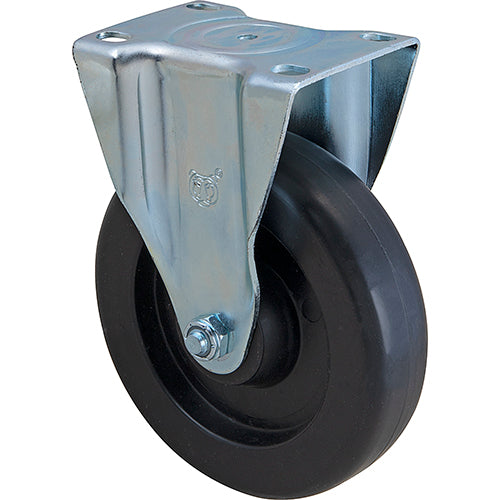 Picture of Caster,Plate5"Od,Rigid,B Lack for Rubbermaid Part# FG4614L40000