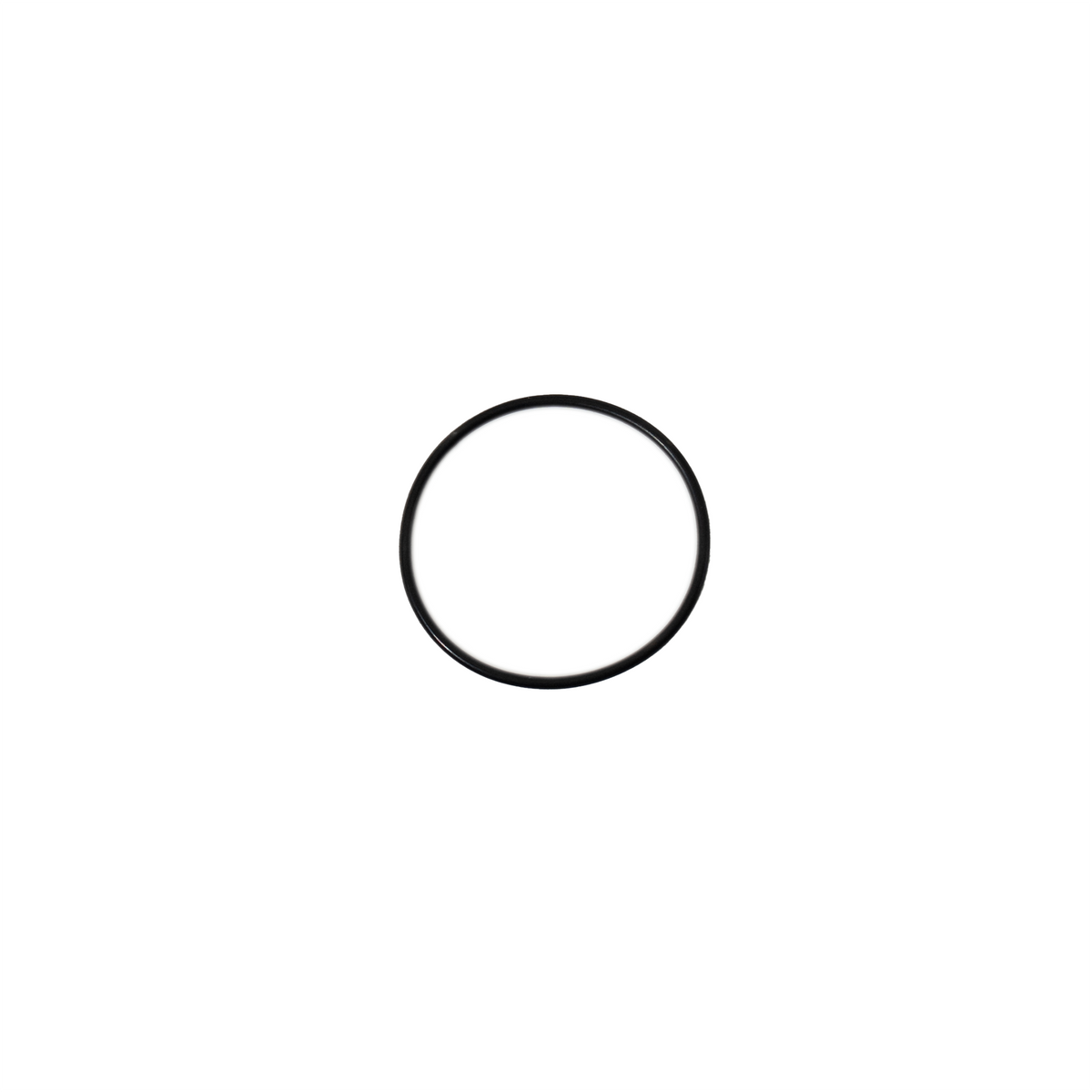 Black rubber circle on white background