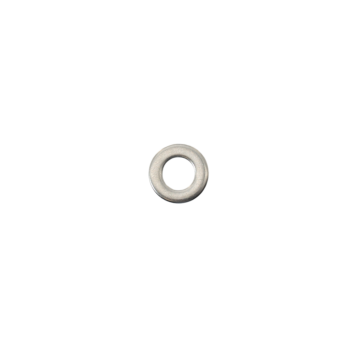 metal circular washer on a white background.