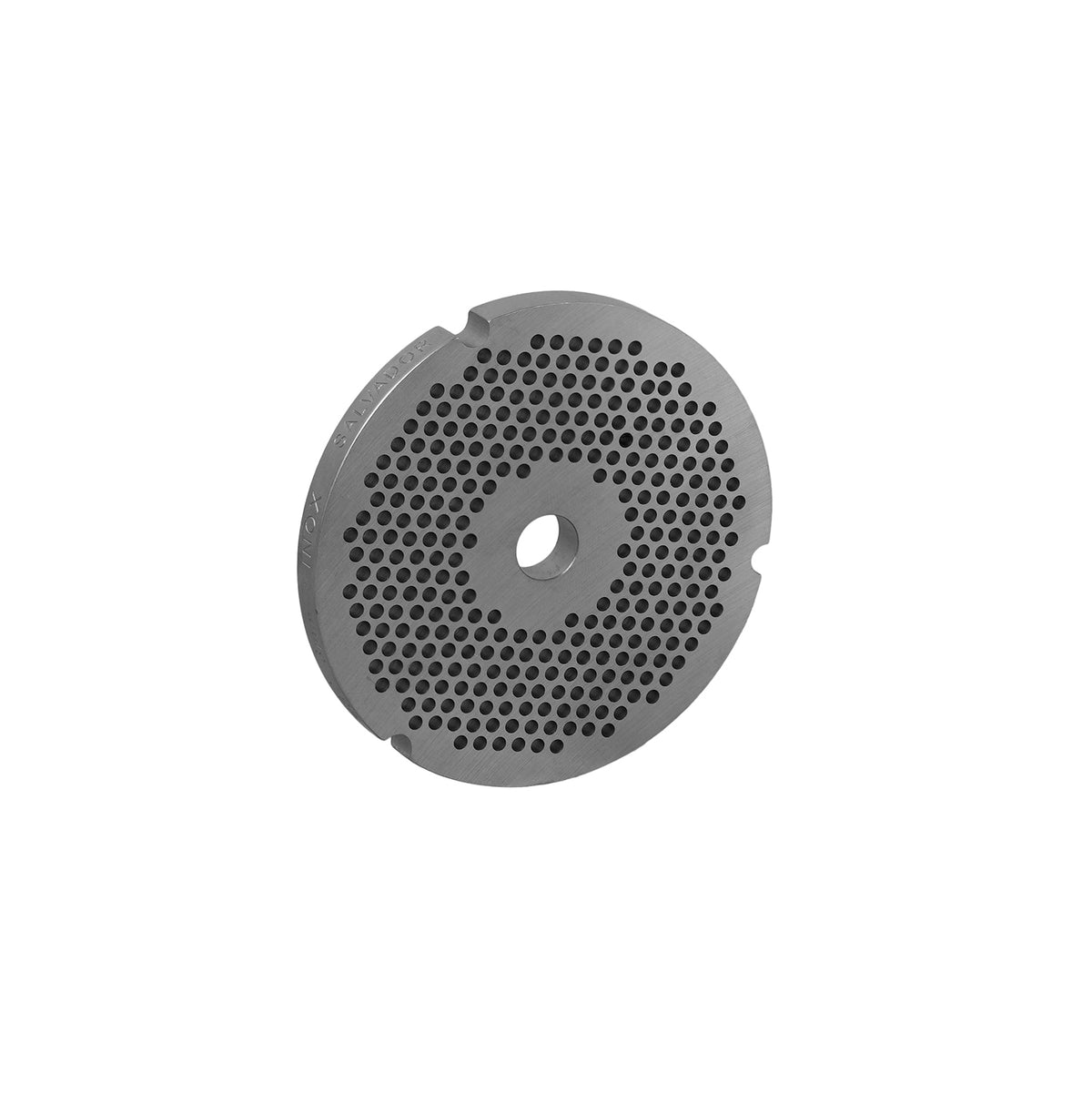 Carbon tool steel #32 hubless 3 notch meat grinder plate with 1/8 inch holes for Hobart #32 grinders, part 32 1/8 HBLS