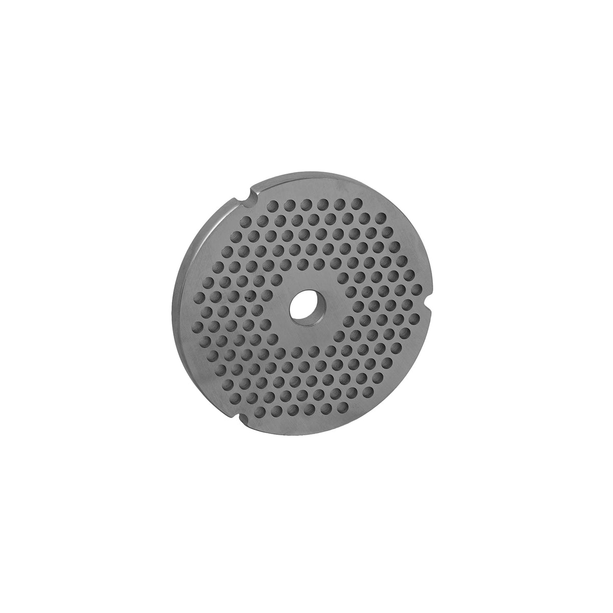 Carbon tool steel #32 hubless 3 notch meat grinder plate with 3/16 inch holes for Hobart #32 grinders, part 32 3/16 HBLS