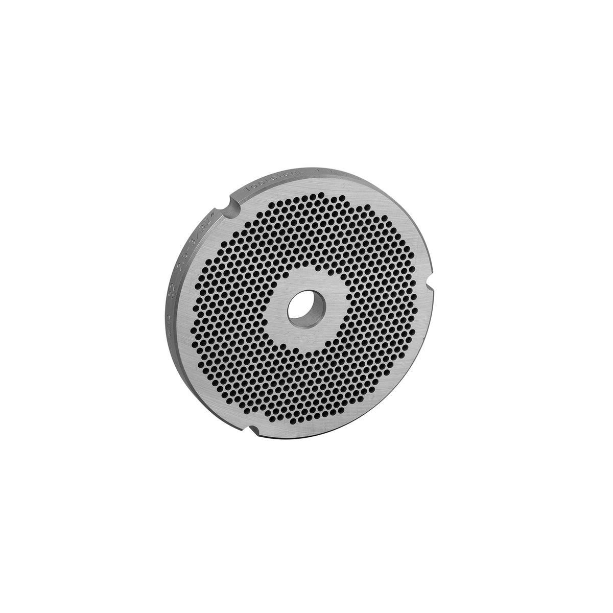 Carbon tool steel #32 hubless 3 notch meat grinder plate with 3/32 inch holes for Hobart #32 grinders, part 32 3/32 HBLS