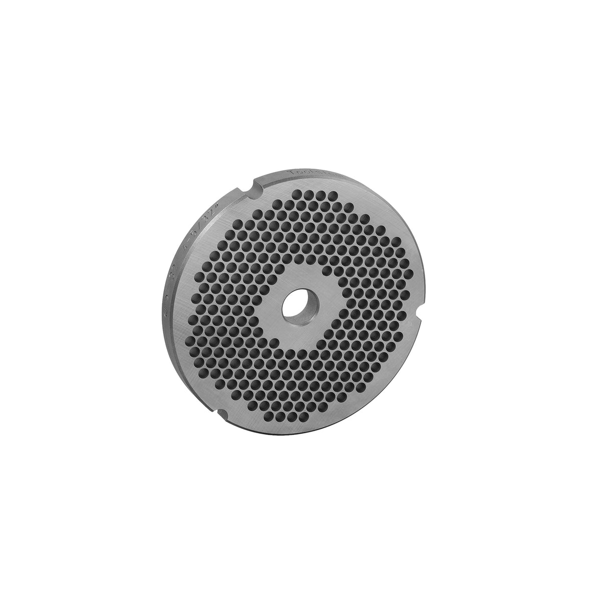 Carbon tool steel #32 hubless 3 notch meat grinder plate with 5/32 inch holes for Hobart #32 grinders, part 32 5/32 HBLS