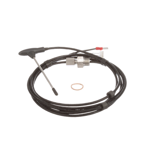 Cable with sensor and connectors on a white background