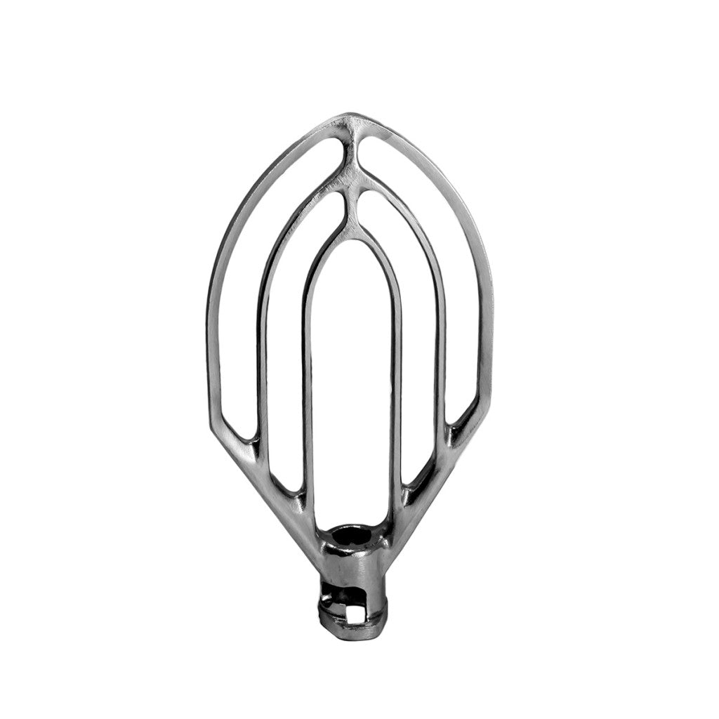 Mixer beater paddle on white background.